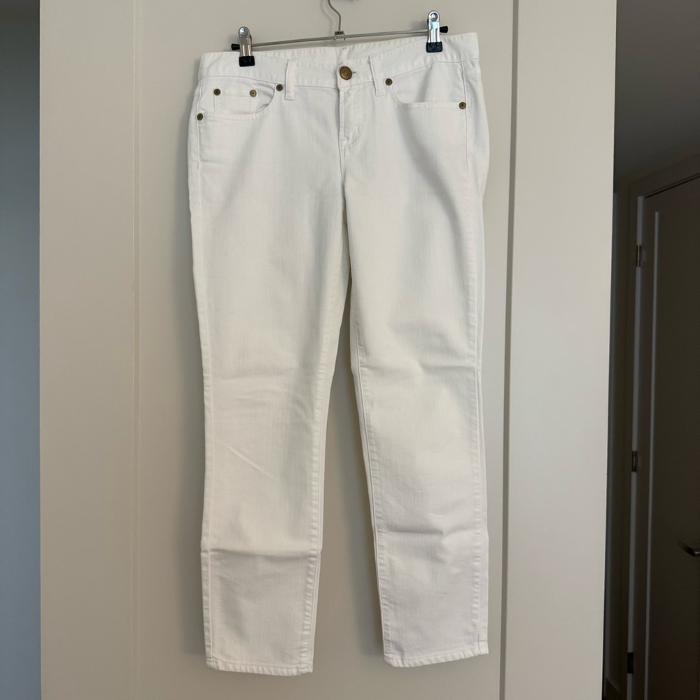 J. Crew Women's White Skinny Jeans